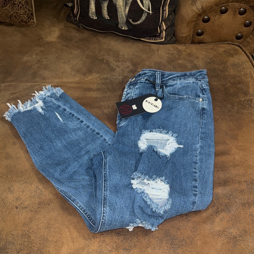 I & M Distressed Blue Jeans